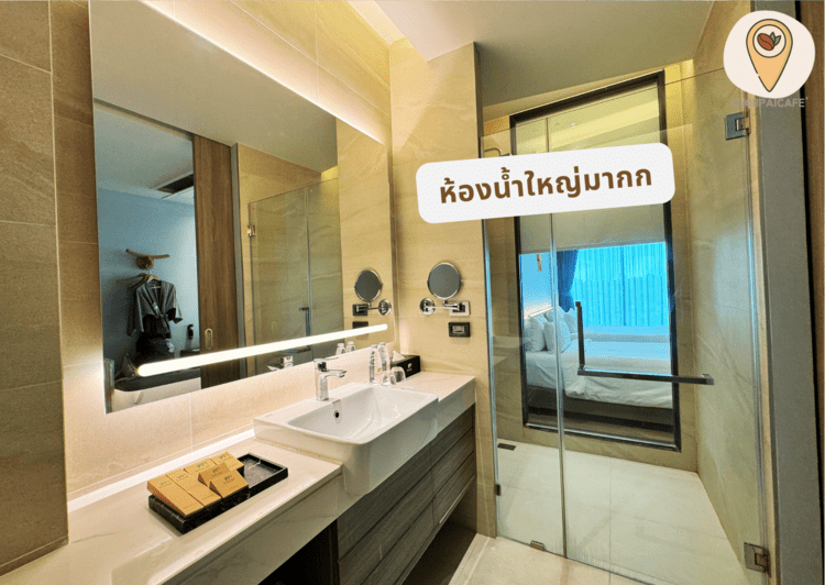 ห้องน้ำ กระจก The signature hotel airport Hatyai